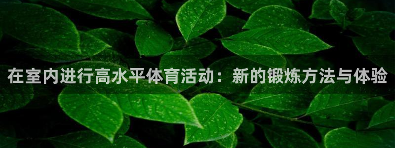 三亿体育：在室内进行高水平体育活动：新的锻炼方法与体验